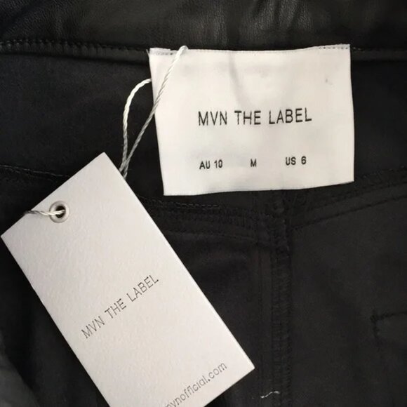 MVN The Label Eliza Faux Leather Wide Leg Pants - Picture 7 of 9